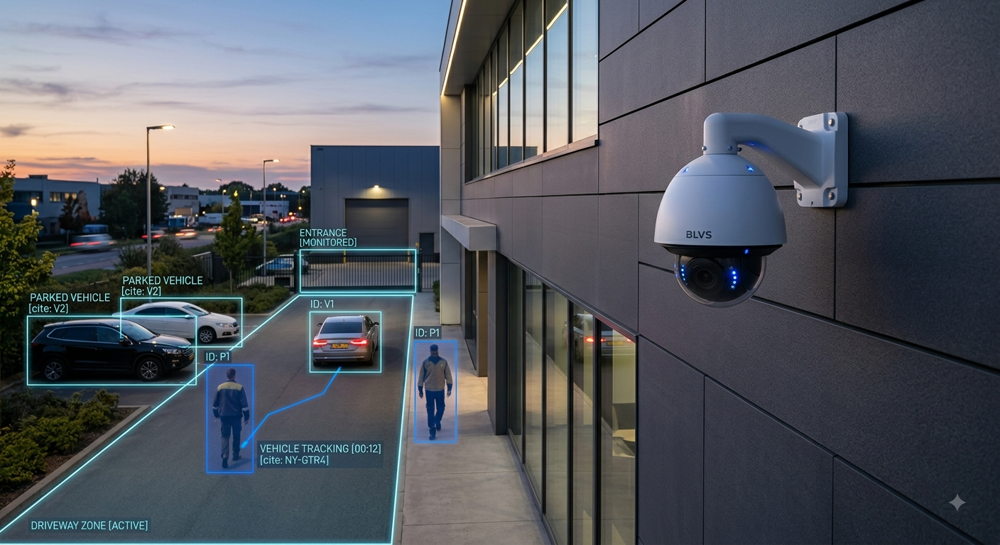 Security camera view used in an agent review