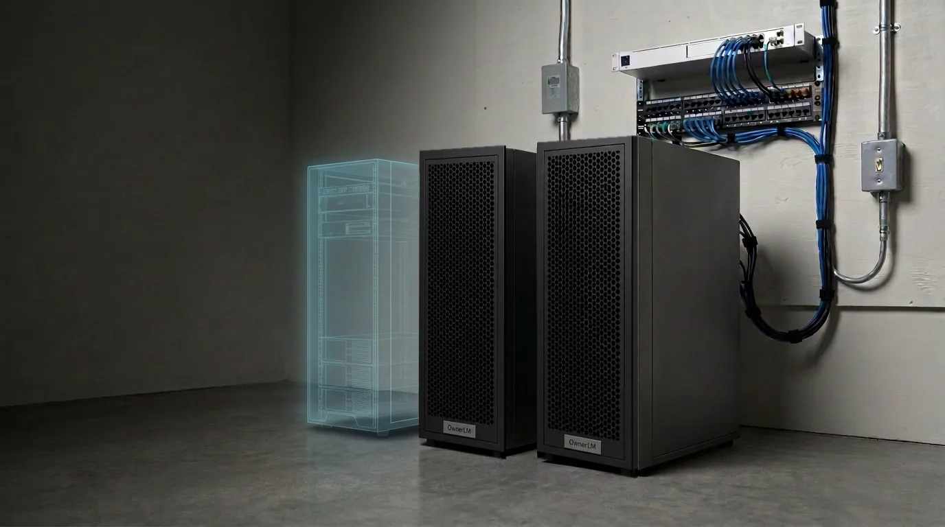 Two modular data center nodes with a third expansion node planned inside a property service area